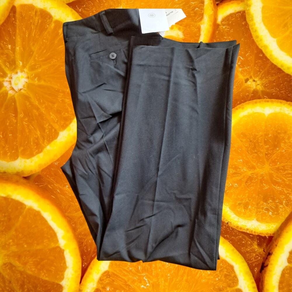 NWT‎ Liz Claiborne Lizsport Women Black Mid Century Modern Pull-On Pants Size 12